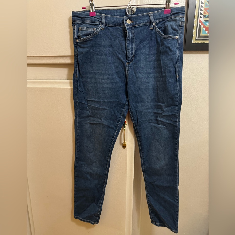 Topshop Moto Leigh Dark Blue Jeans